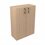 Narbutas Стелаж Nova Basic, 800x360x1092 mm, меламин кехлибарен дъб, черна дръжка
