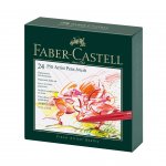 Faber-Castell Маркер-четка Pitt Artist Pen, B, 24 цвята, в кутия
