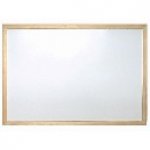 Бяла дъска с дървена рамка 30х40 cm