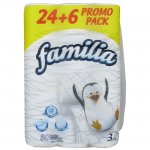 Тоалетна хартия Familia трипл. неар. 24+6бр. Бял