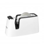 Оffice 1 Superstore Диспенсър за тиксо Elegant, максимален размер 19 x 33 mm, бялo-сив