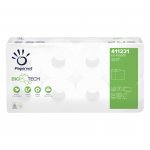 Papernet Тоалетна хартия, Bio tech, целулоза, трипластова, 250 къса, 8 броя