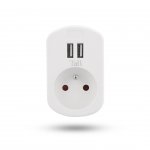 T'nB Разклонител, с 1 гнездо и 2 USB, 2.4 А