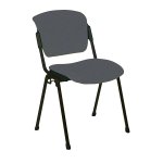 Nowy Styl Посетителски стол Era Black, дамаска, сив