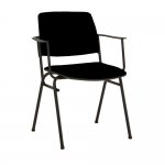 Nowy Styl Посетителски стол ISIT Arm Black, екокожа, черен