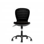 RFG Детски стол Flaxy Black, дамаска и меш, черна седалка, черна облегалка