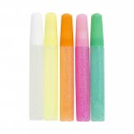 Лепило с брокат, 5 пастелни цвята, 10 ml