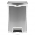 Rubbermaid Кош Slim Jim Front, метален, 50 L, бял