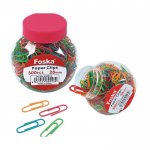 Foska Kламери 28 mm, цветни, 300 броя в буркан