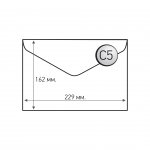 Office 1 Superstore Пощенски плик, C5, 162 x 229 mm, хартиен, с триъгълен капак, бял, 100 броя