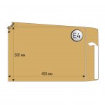 Office 1 Superstore Пощенски плик, E4, 280 x 400 mm, хартиен, с разширение, със самозалепваща лента, кафяв, 10 броя