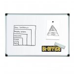 Бяла дъска с алуминиева рамка Bi-Office 90х120 c