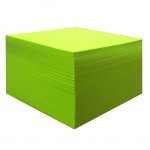 Цветно хартиено кубче спираловидно залепено 70x70mm 400 листа зелен неон