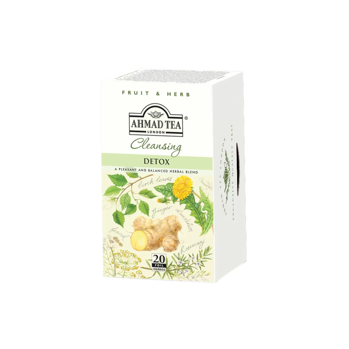 Ahmad Tea Чай „Детокс“, плодово-билков, 2 g, в пакетче, 20 броя