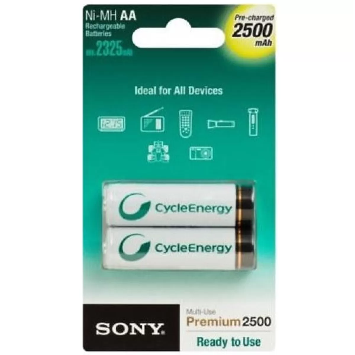 Акумулаторна батерия Sony 1.2V Ni-MH AA 2500 mAh 2 бр.