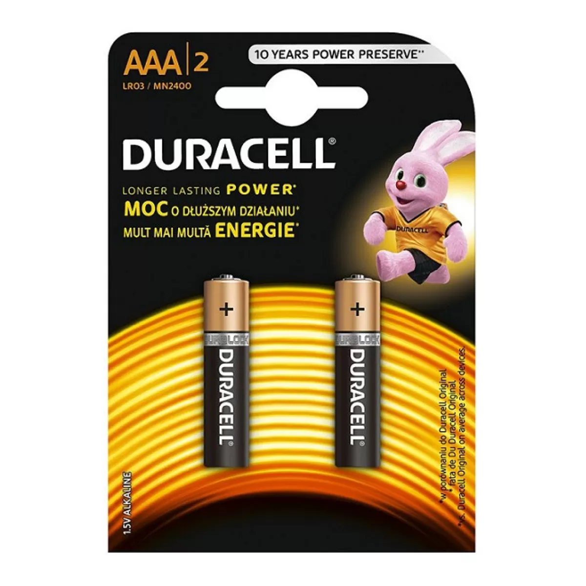 Алкална батерия Duracell Basic 1.5V LR3/AAA 2 бр.