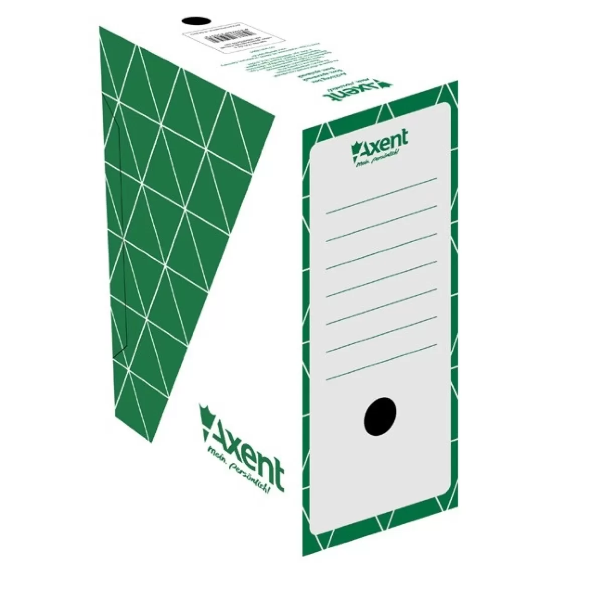 Архивна кутия картон Axent 350x255x150 mm Зелен