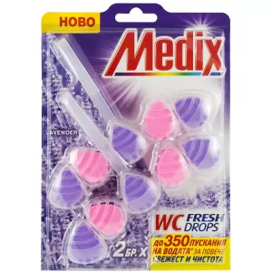 Ароматизатор WC Medix Drops 5 топчета Lavender 2 бр