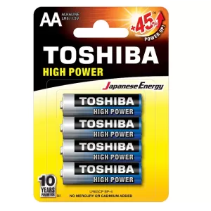 Батерия Toshiba алкална 1.5V LR6/AA 4 бр.