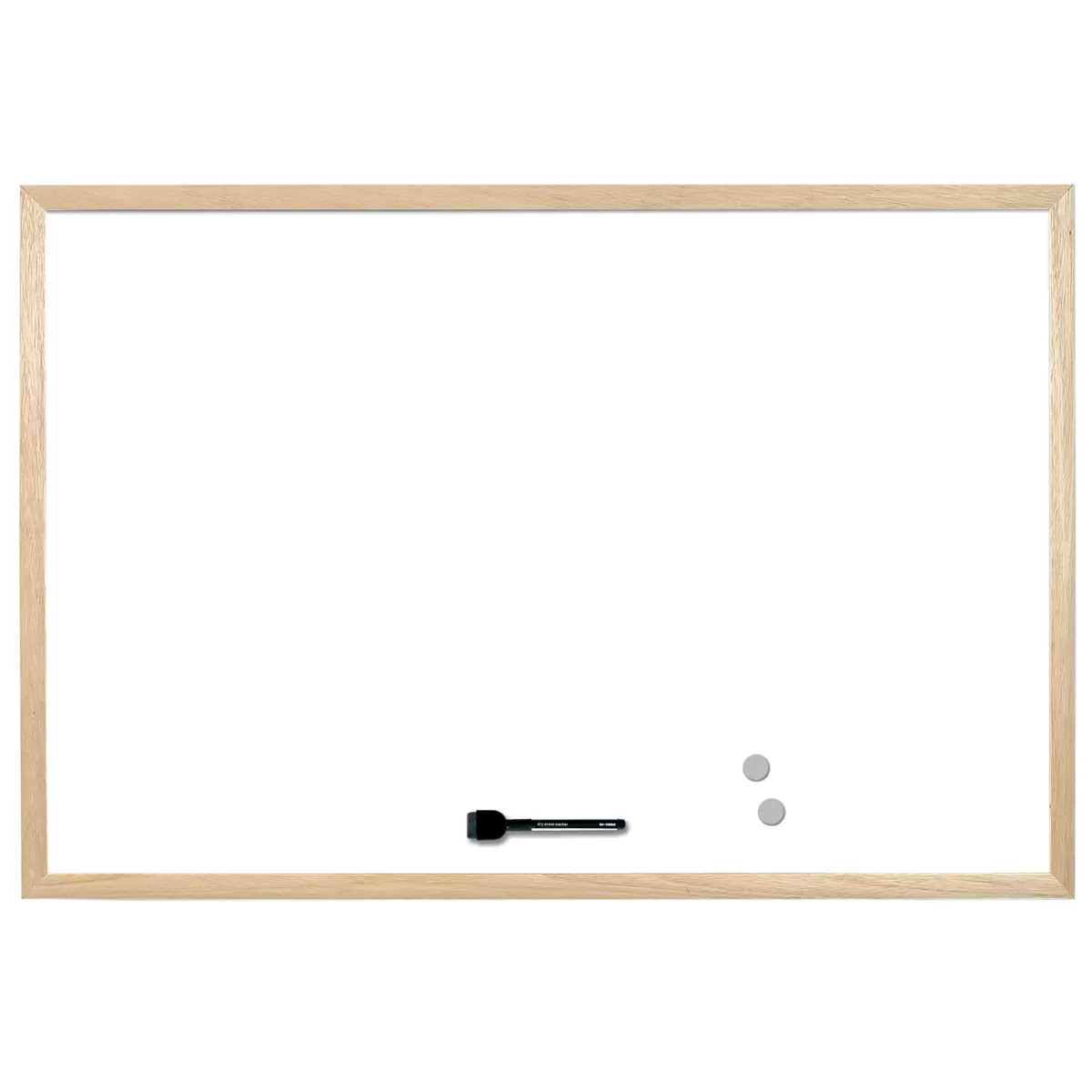 Bi-Office Бяла дъска, магнитна, с дървена рамка, 30 x 40 cm