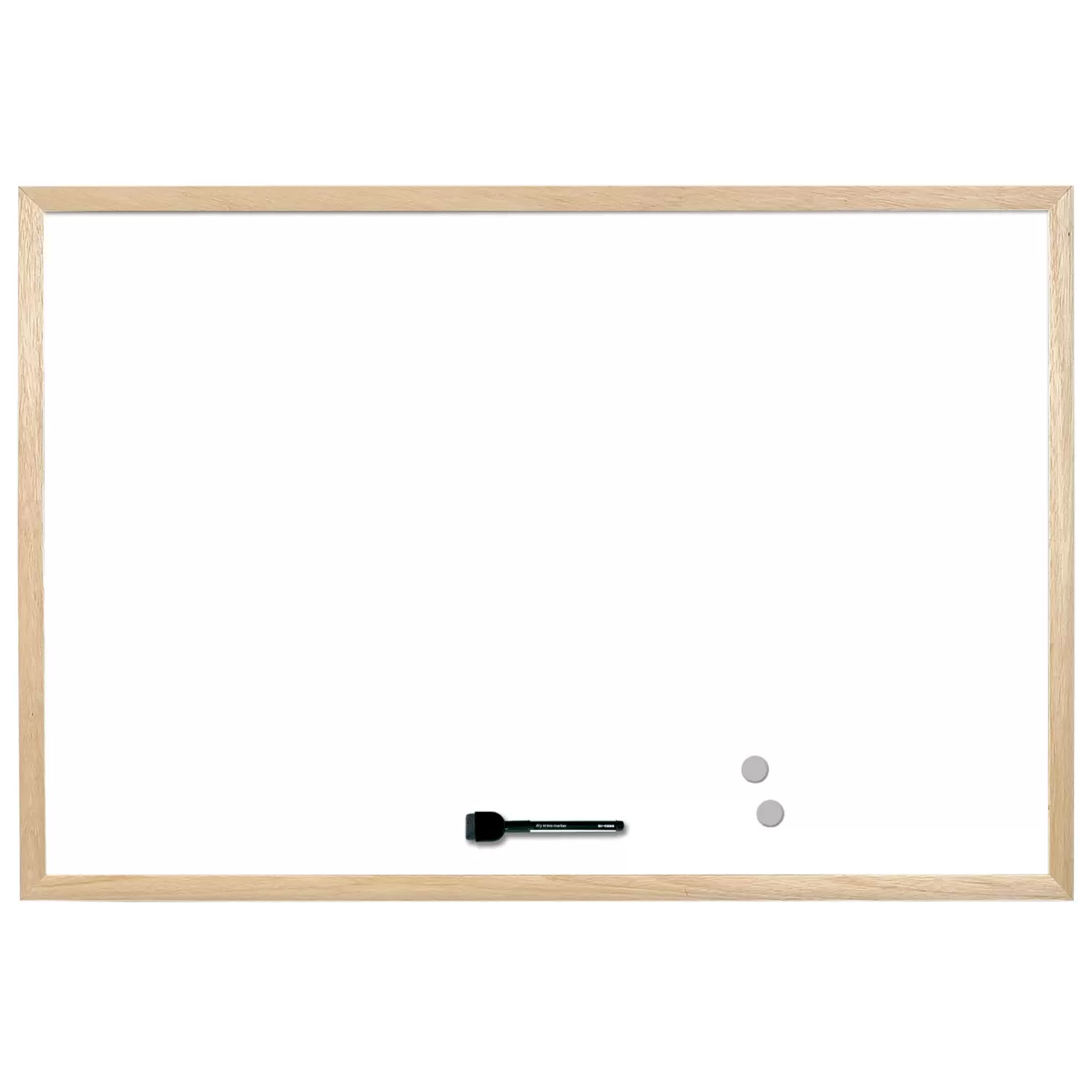 Bi-Office Бяла дъска, магнитна, с дървена рамка, 40 x 60 cm