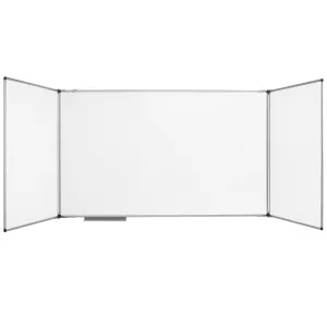 Bi-Office Бяла дъска, тройна, магнитна, 120 x 360 (90+180+90) cm