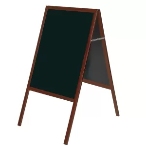 Bi-Office Информационно табло, черно, с дървена рамка, 60 x 90 cm, височина 120 cm с краката