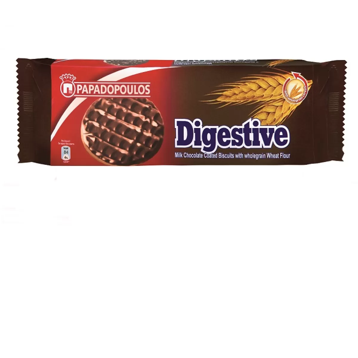 Бисквити DIGESTIVE млечен шоколад 154 g