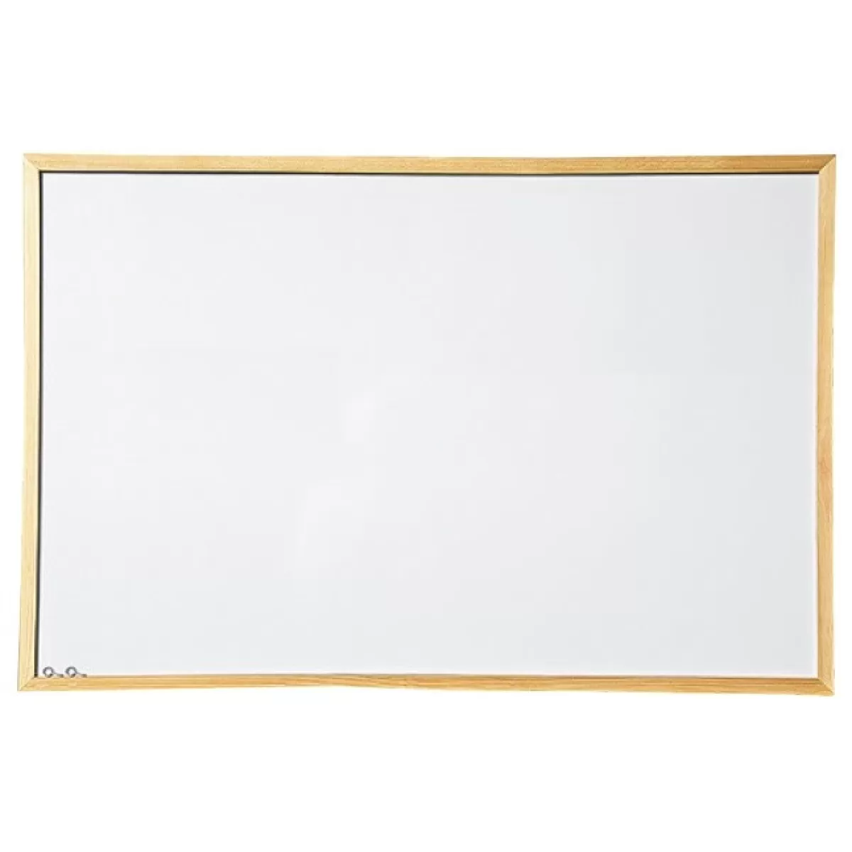 Бяла дъска с дървена рамка 80х120 cm