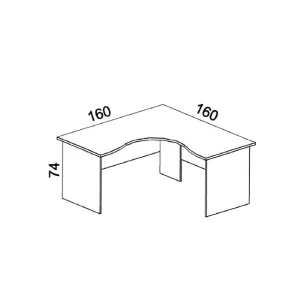 Бюро Рикард М.1 160/160/68/68/74 h плот 25 mm