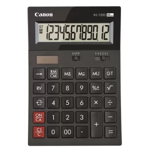 Canon Настолен калкулатор AS-1200, 12-разряден, черен