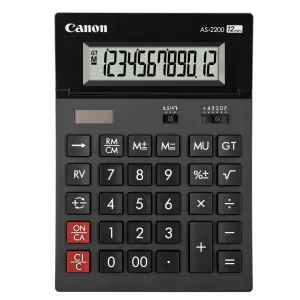 Canon Настолен калкулатор AS-2200, 12-разряден, черен