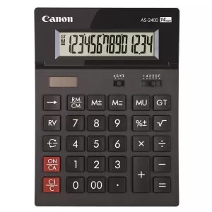 Canon Настолен калкулатор AS-2400, 14-разряден, черен