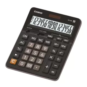 Casio Настолен калкулатор GX-16B, 16-разряден, черен