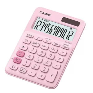 Casio Настолен калкулатор MS-20UC, 12-разряден, розов