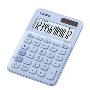 Casio Настолен калкулатор MS-20UC, 12-разряден, светлосин