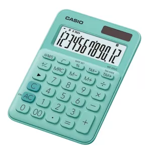 Casio Настолен калкулатор MS-20UC, 12-разряден, зелен