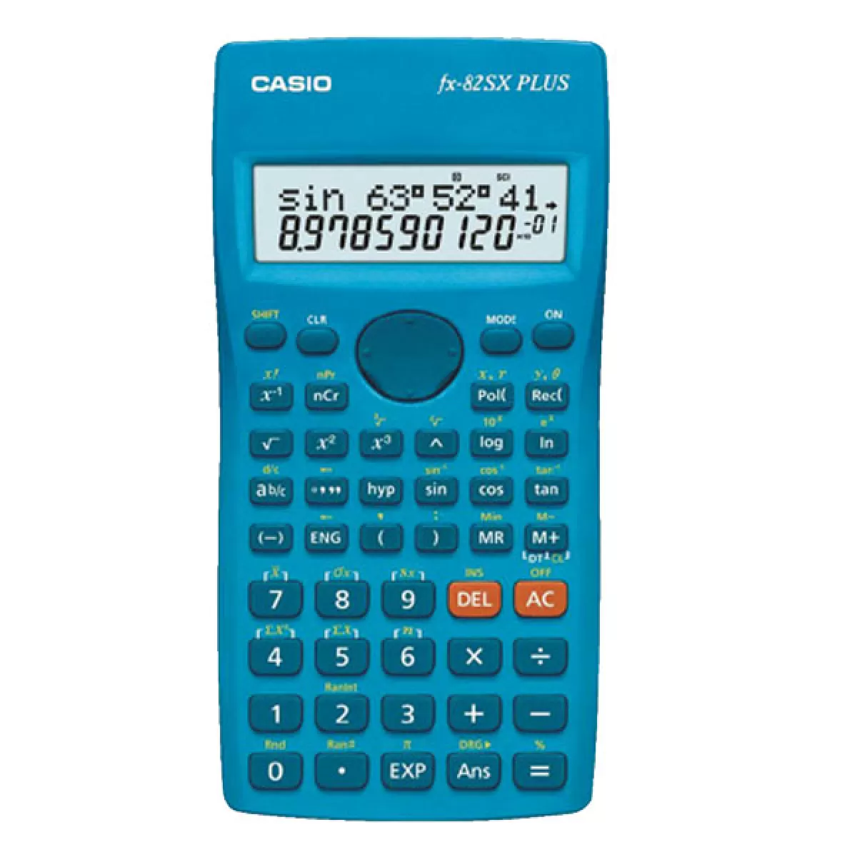 Casio Научен калкулатор FX-82SX Plus, 177 функции, двуредов дисплей, син
