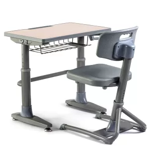 Чин Ученически с комплект стол iSTUDY, A101, сив