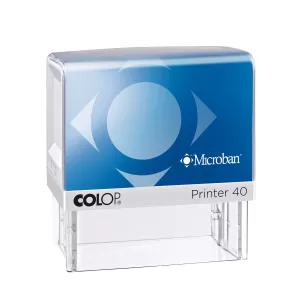 Colop Печат Printer 40 Microban, правоъгълен, 23 x 59 mm, син