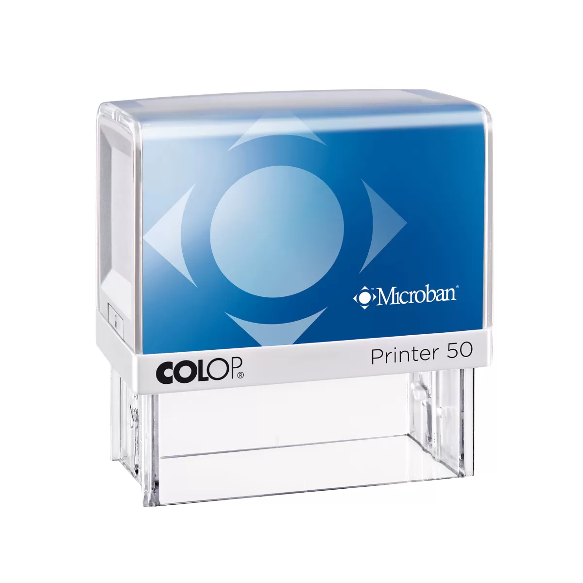 Colop Печат Printer 50 Microban, правоъгълен, 30 x 69 mm, син