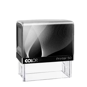 Colop Печат Printer 50, правоъгълен, 30 x 69 mm, черен