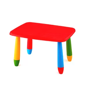 Детска маса, пластмасова, правоъгълна 72.5 x 57 x 47H, червена