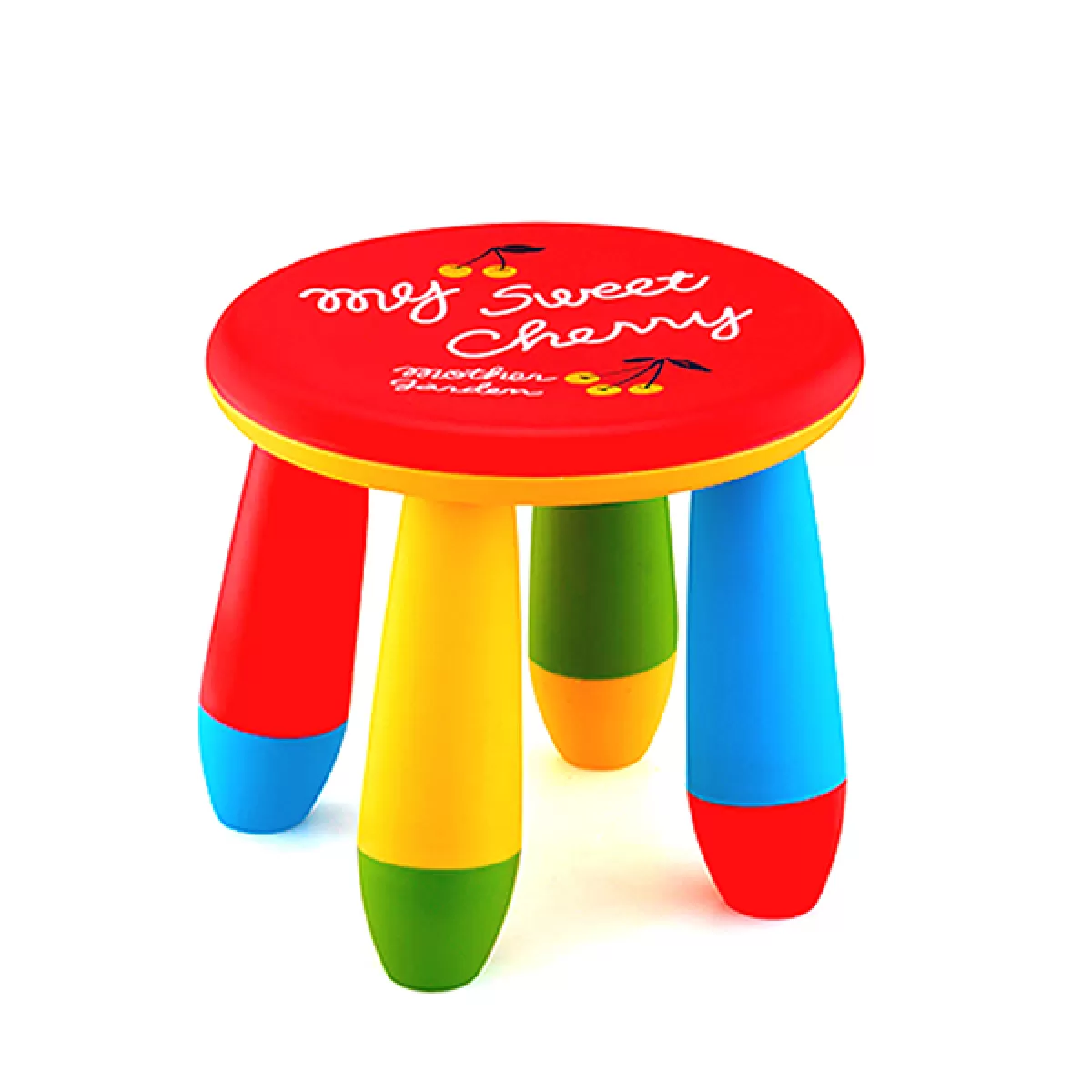 Детски стол, с пластмасов кръг, 25H x 28Ф , червен