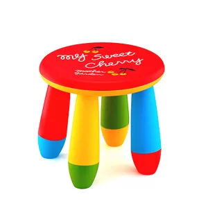 Детски стол, с пластмасов кръг, 25H x 28Ф , червен