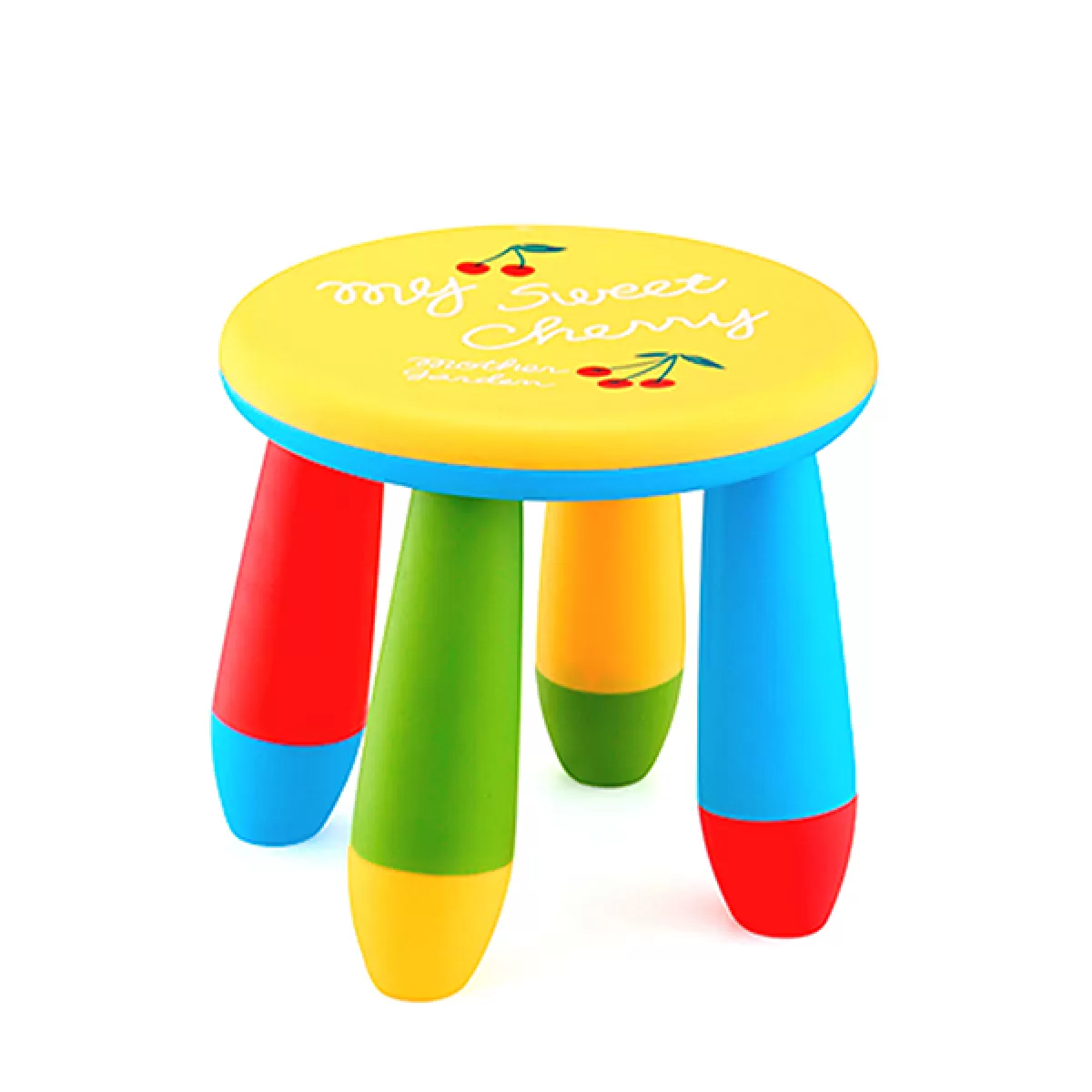Детски стол, с пластмасов кръг, 25H x 28Ф , жълт
