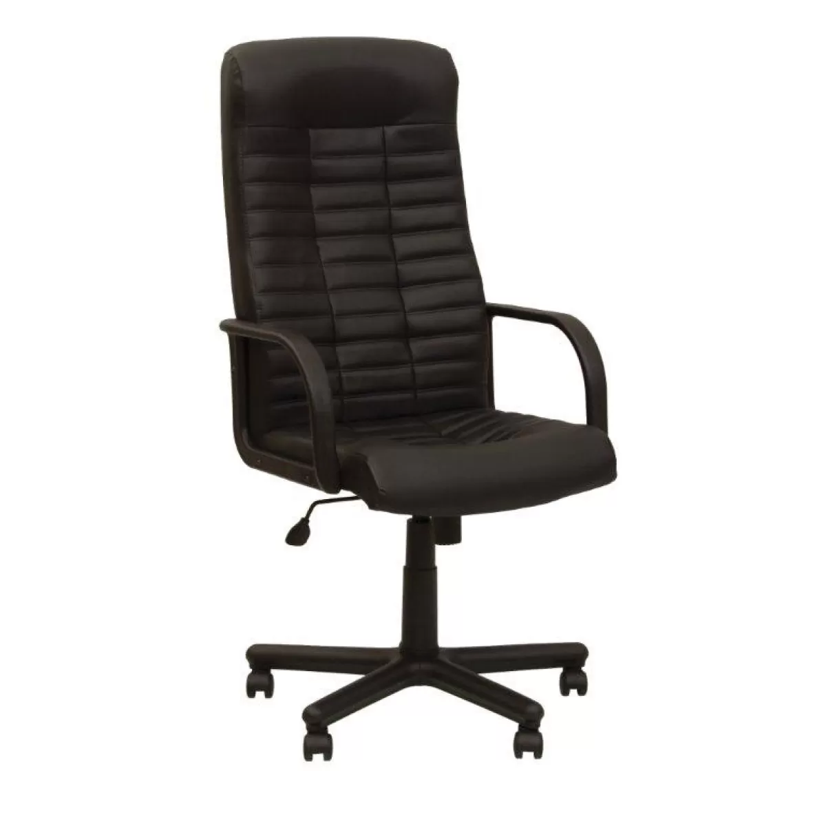 Директорски стол Boss, естествена кожа, черен