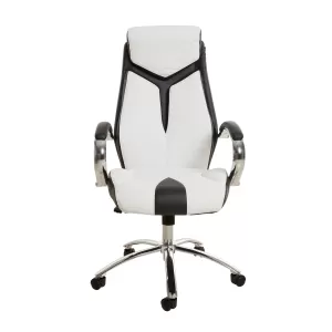 Директорски стол Storm, екокожа, бяло и черно