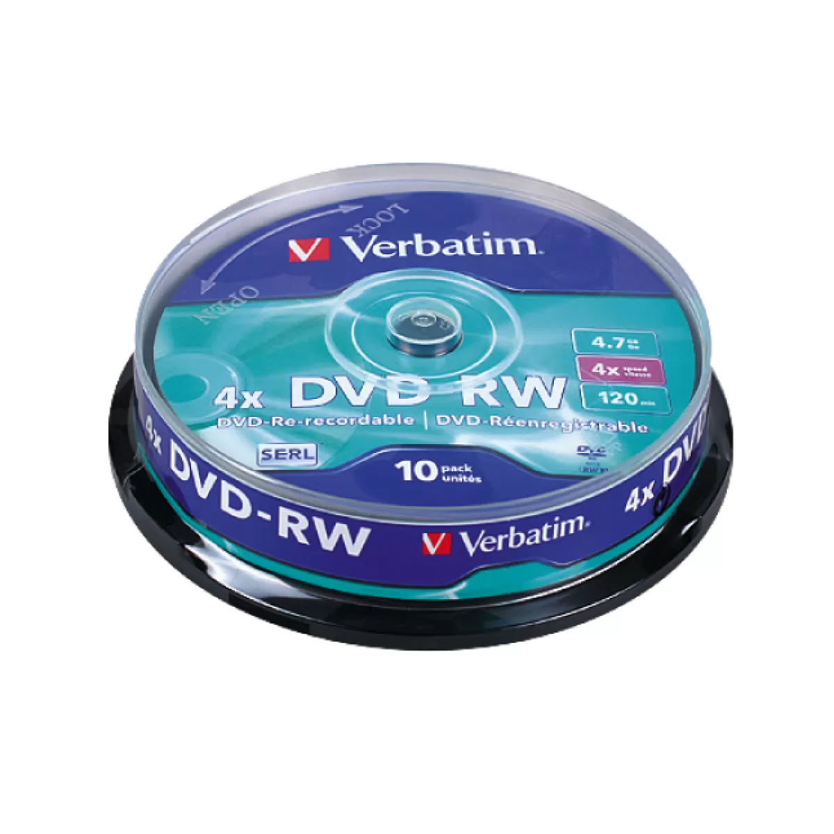 DVD-RW Verbatim 6x 4.7 GB шпиндел 10 бр.
