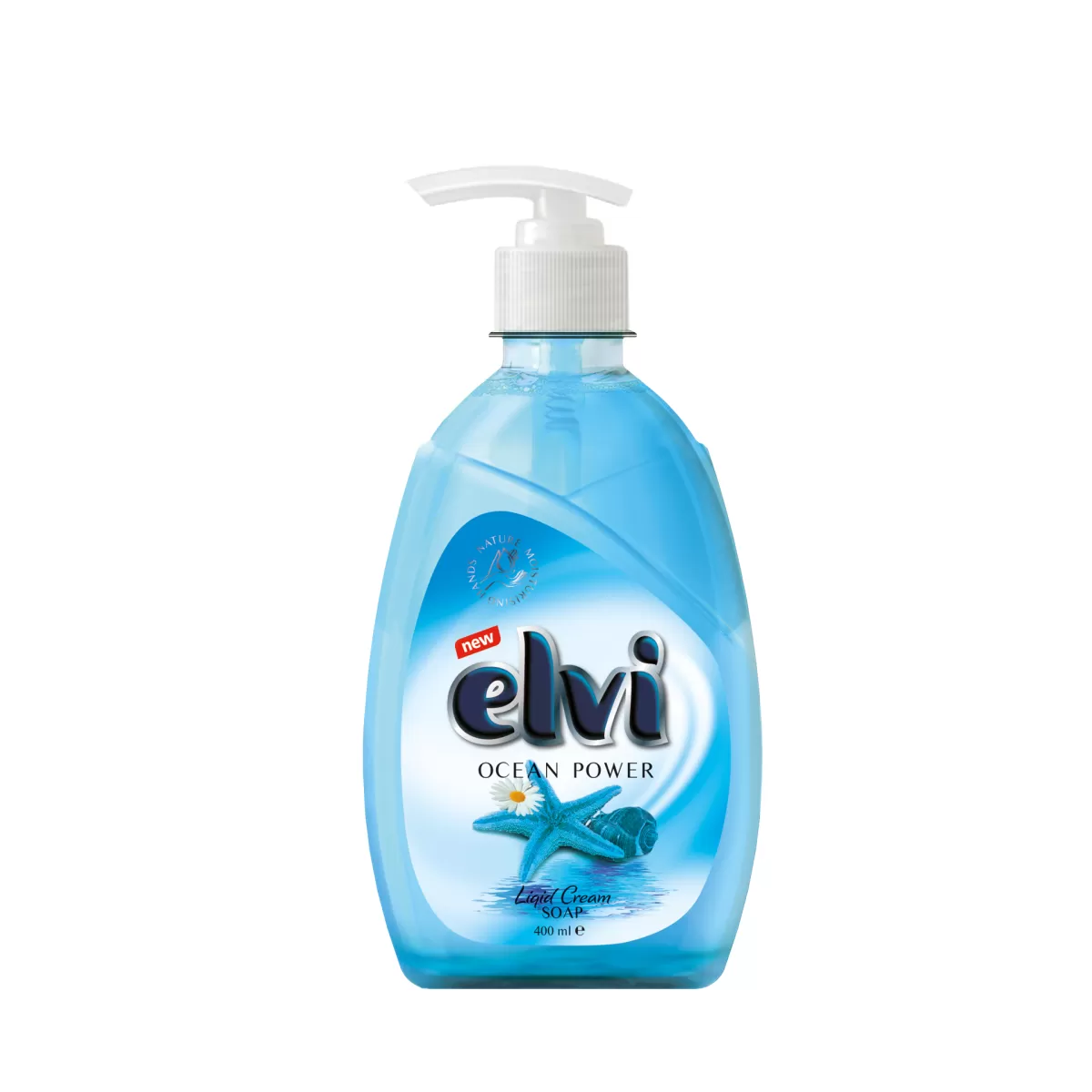 Elvi Течен сапун, с помпа, синьо небе, 400 ml, син